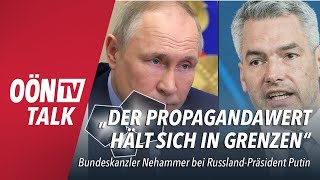 Nehammer bei Putin: Der Propagandawert hält sich in Grenzen