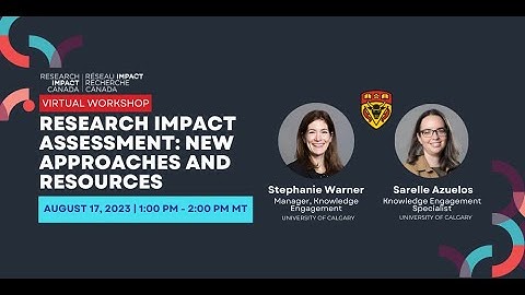 Research Impact Assessment: New Approaches and Resources