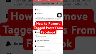 How to Remove Tagged Posts From Facebook📲 #facebook #tutorial #tagging #remove