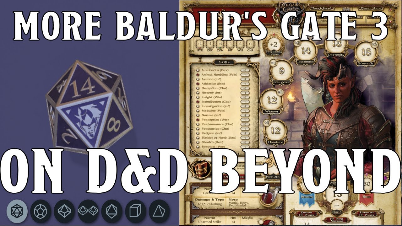 How to Play Baldur's Gate 3 Characters In D&D: Character Sheets
