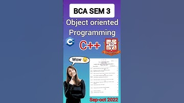 C++ question paper||object oriented programming cpp 2022 paper||BCA SEM 3 c++ paper 🤓