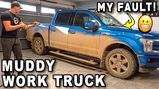 FREE Deep Cleaning of a MUDDY Work Truck! | The Detail Geek