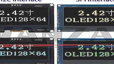 2.4" 2.42 inch 128x64 OLED LCD Display Module SSD1309 12864 7 Pin SPI/IIC I2C Serial Interface for