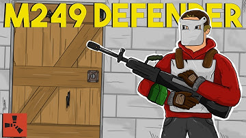 I Defended my 2x1 base with M249 as a SOLO in RUST!