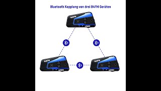 LEXIN B4FM Motorrad Headset: Wie koppelt man drei B4FM Geräten (alle drei Geräte mit X Taste)