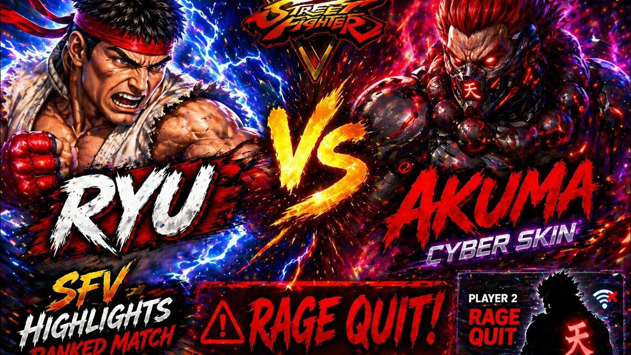 Sf5 Ryu Rage SFV RANKED: RYU VS AKUMA – RAGE QUIT! HE GAVE UP! - YouTube