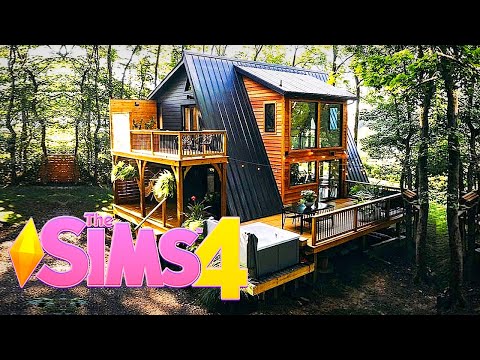 видео: СТРОИМ НЕОБЫЧНЫЙ СОВРЕМЕННЫЙ ДОМИК В СИМС 4 - The Sims 4 House Build No CC