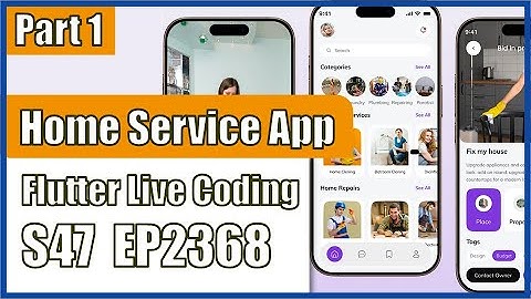 [Flutter] Flutter Live Coding EP2368 (Home Cleaning Service Mobile App UI Part 1)