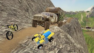 EXTREME camping with ATV and bike on dangerous mountain | Farming Simulator 19 Camping