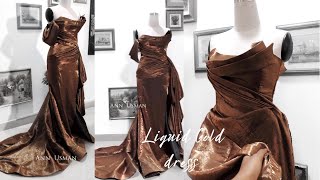 MAKING A LIQUID GOLD DRESS FOR A WEDDING GUEST