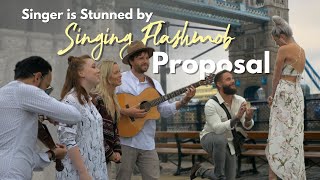 Guy Proposes to a Singer... With a Singing Flash Mob!