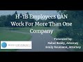 H-1B Employee Can Work For More Than One Company
