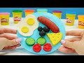 Play-Doh oyun hamurundan kahvaltı tabağı yapıyoruz. Hamur oyunları çocuklar için