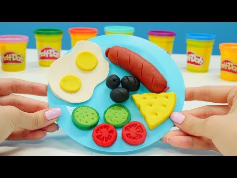 Play doh oyun hamurundan kahvaltı tabağı yapıyoruz. Hamur oyunları çocuklar için