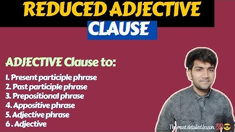 HOW to reduce an ADJECTIVE CLAUSE? Reduced Adjective clause (methods, examples and practice set) 💯😎