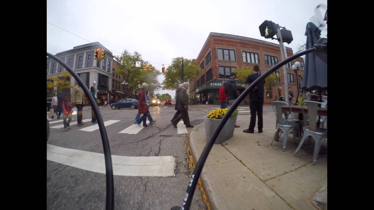 Cycling through Ann Arbor on a rainy fall evening YouTube