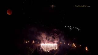 The Moon and the Waterfall. Edinburgh Virgin Media Fireworks 2018