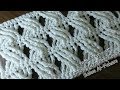 كروشيه غرزه الضفيره / العماويد المتداخله سهله وبسيطه _ Cable Crochet Stitch