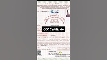 CCC Certificate NIELIT Latest 2021 #ccc #cccexams #nielit #nielitccc #ctet #exam #exams #job