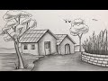 Karakalem Manzara Peyzaj Çizimi Nasıl Yapılır | Landscape Scenery Picture Drawing Step By Step 2021