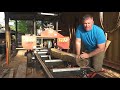 Cutting up Black Locust on the Sawmill