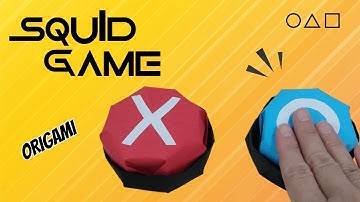 How to make Squid Game paper Voting Button, Origami Squid Game