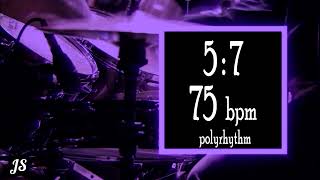 75 Bpm - 5:7 Polyrhythm Drum Beat