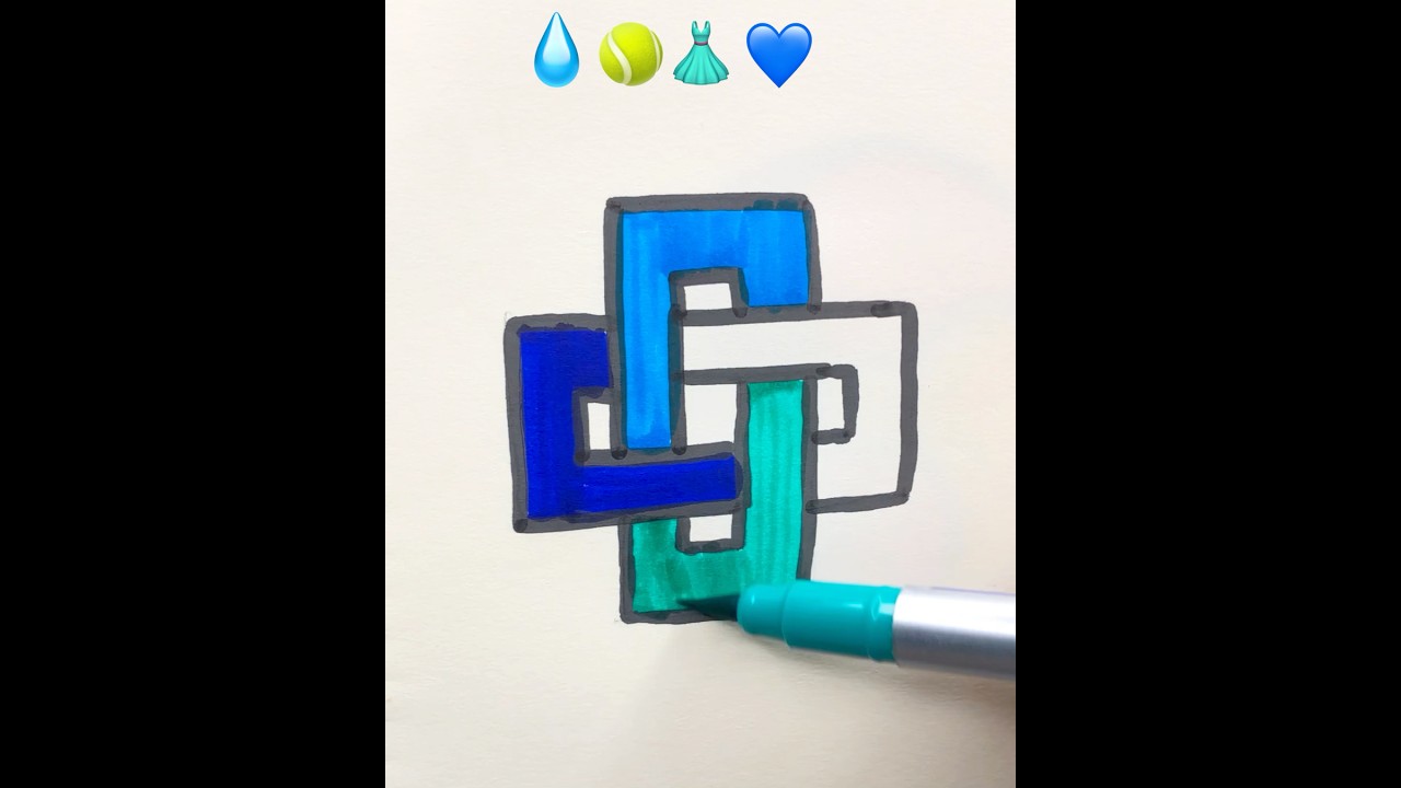 💧🥎🐬💙satisfying creative drawing 