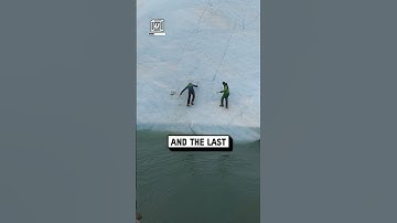 Ice berg flips on climbers  🧗🧊😳                    🎥: ©Mike Horn via ViralHog