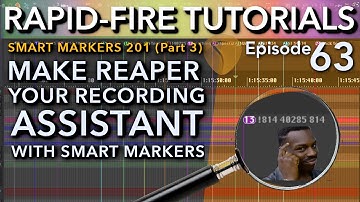 Smart Markers (3/4): SWS Skip Markers For Recording/Mixing (Rapid-fire Reaper Tutorials Ep63)