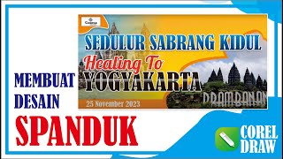 Cara membuat desain spanduk family gathering || Gratis File CDR