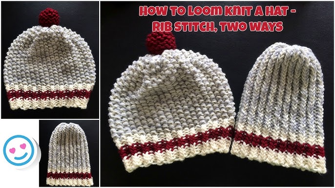 Loom Knit a Hat with a Brim ⋆ Dream a Little Bigger