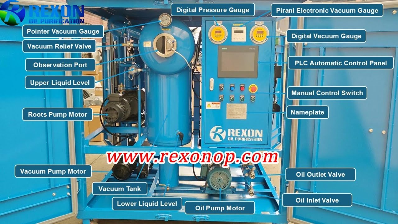 REXON 3000LPH Transformer Oil Purification Machine Oil Filtration ...
