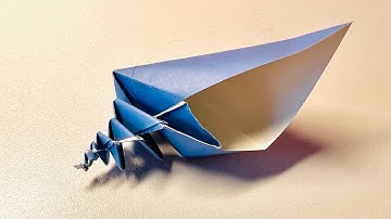 Make conch with paper - Origami shell