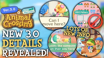 New 3.0 UPDATE Details Just Dropped - Animal Crossing New Horizons