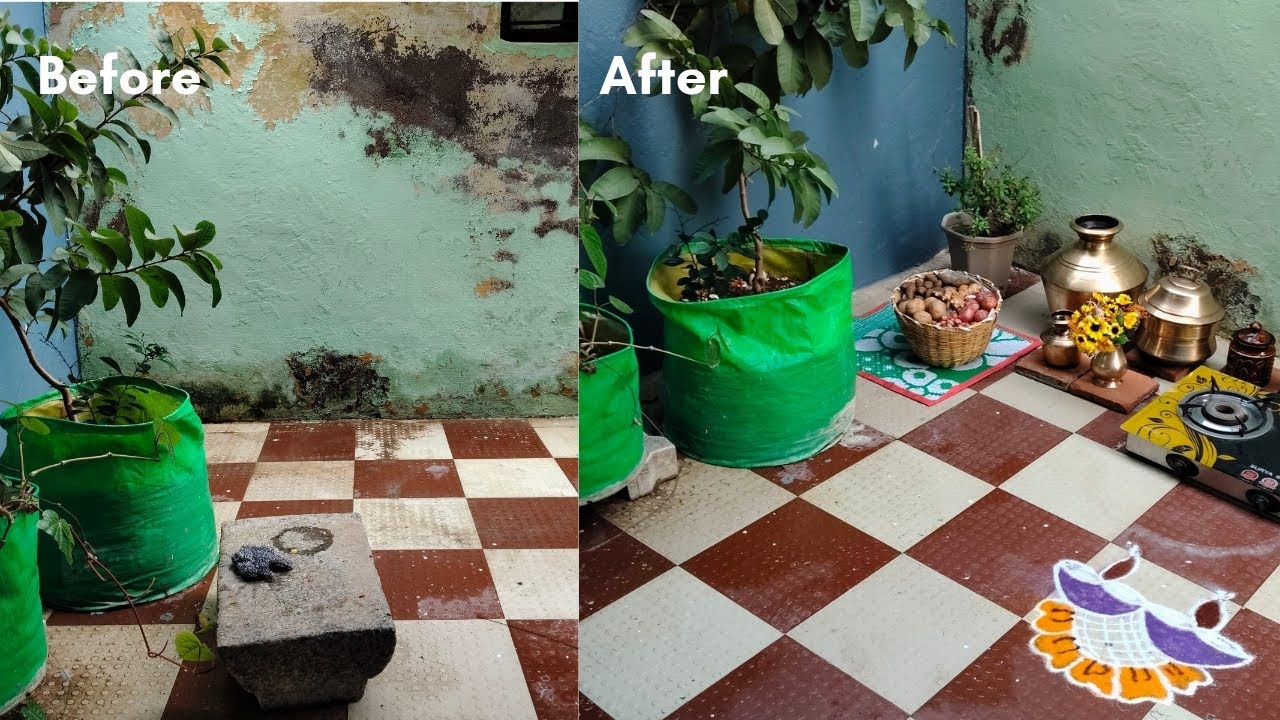 Deep Cleaning My Space  For Traditional Cooking| Satisfying Cleaning & Setup 