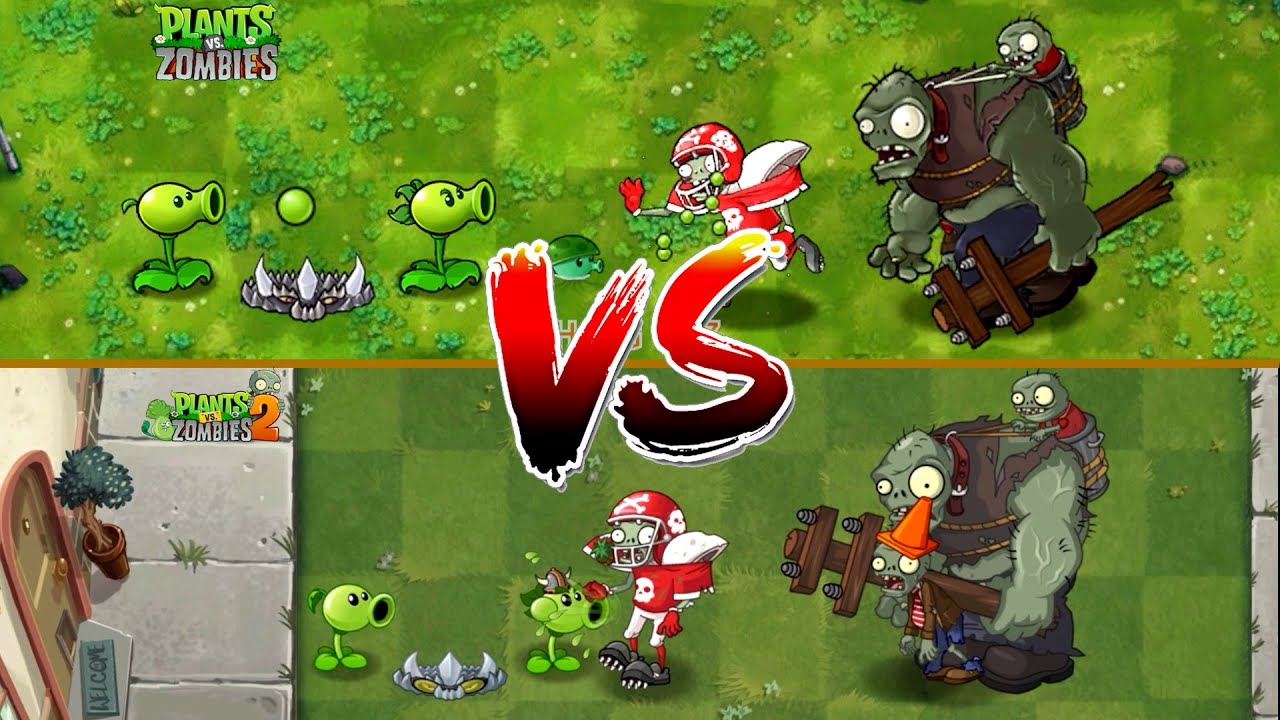 PVZ FUSION VS PVZ 2 - 4 Plants Team Vs 4 Plants Team Vs Zombie Team ...