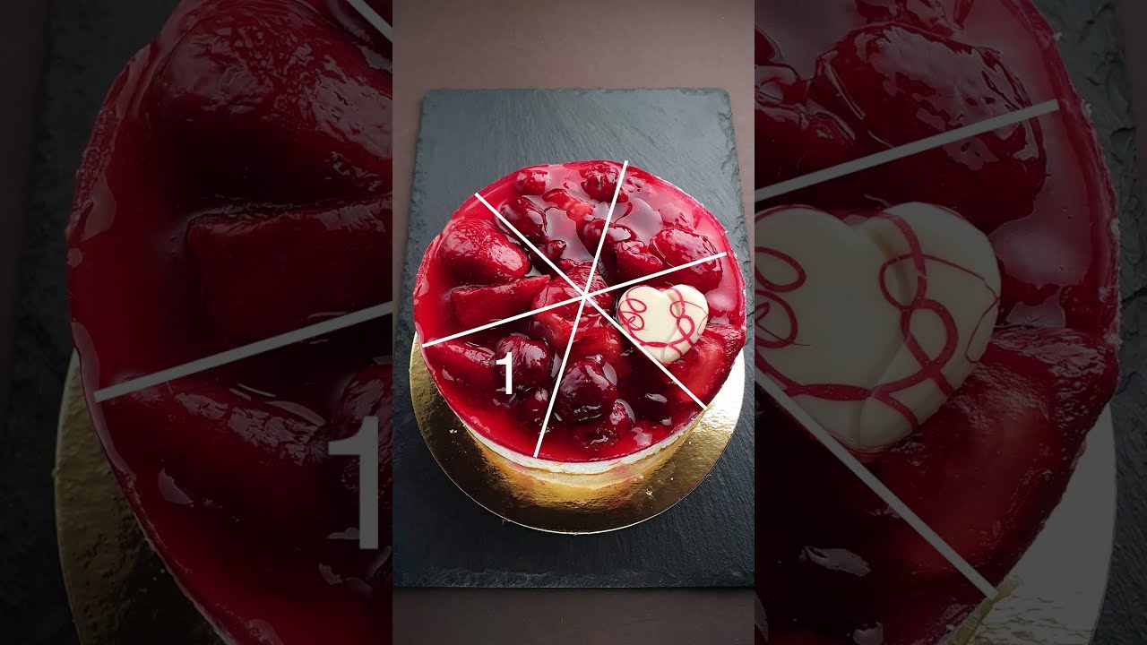 How To Cut A Cake Into 8 Pieces With 3 Cuts Shorts