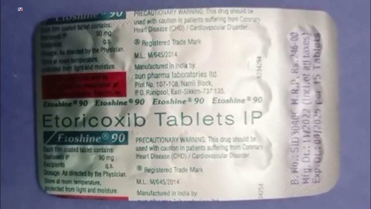 Etoshine 90 Tablet Etoricoxib Tablets Ip Etoshine 90mg Tablet Uses