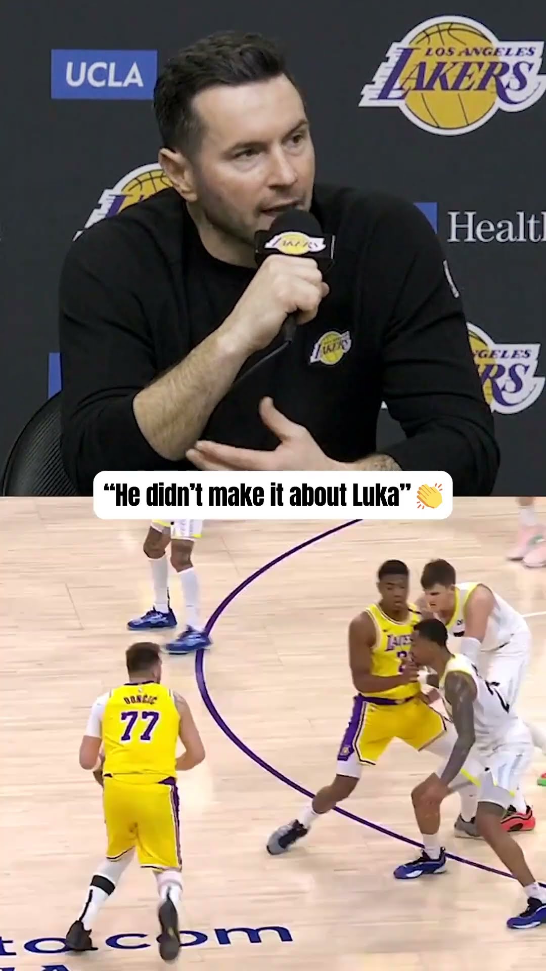 JJ Redick on Luka Doncic's mentality in his Lakers debut ?