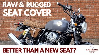 Royal Enfield Interceptor 650: Suede Seat Cover from Raw & Rugged Leather Company