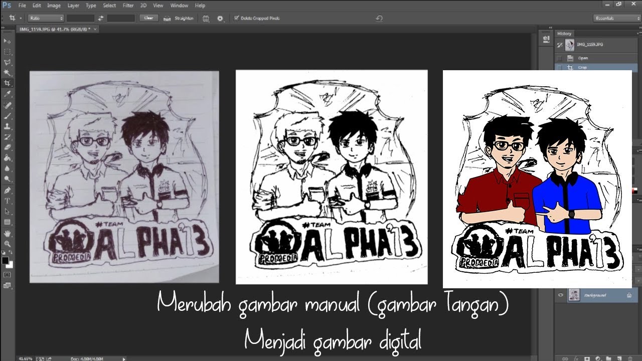 Tutorial Mengubah Gambar Manual Gambar Tangan Menjadi Format