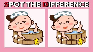 Spot The Difference | Beautiful woman bathing | Illustration puzzle game | Find the differences screenshot 1