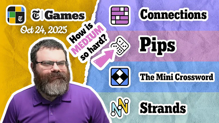 NYT Connections, Pips, Mini Crossword, and Strands | Oct 24, 2025