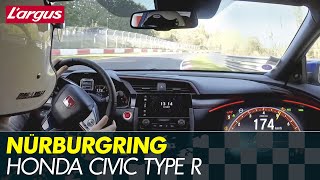 Honda Civic Type R 2018 Nürburgring nordschleife hot lap on board