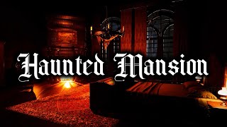 Haunted Mansion | Ominous Piano, Cello, Choir, Organ | Creaking, Wind, Storm, Fire