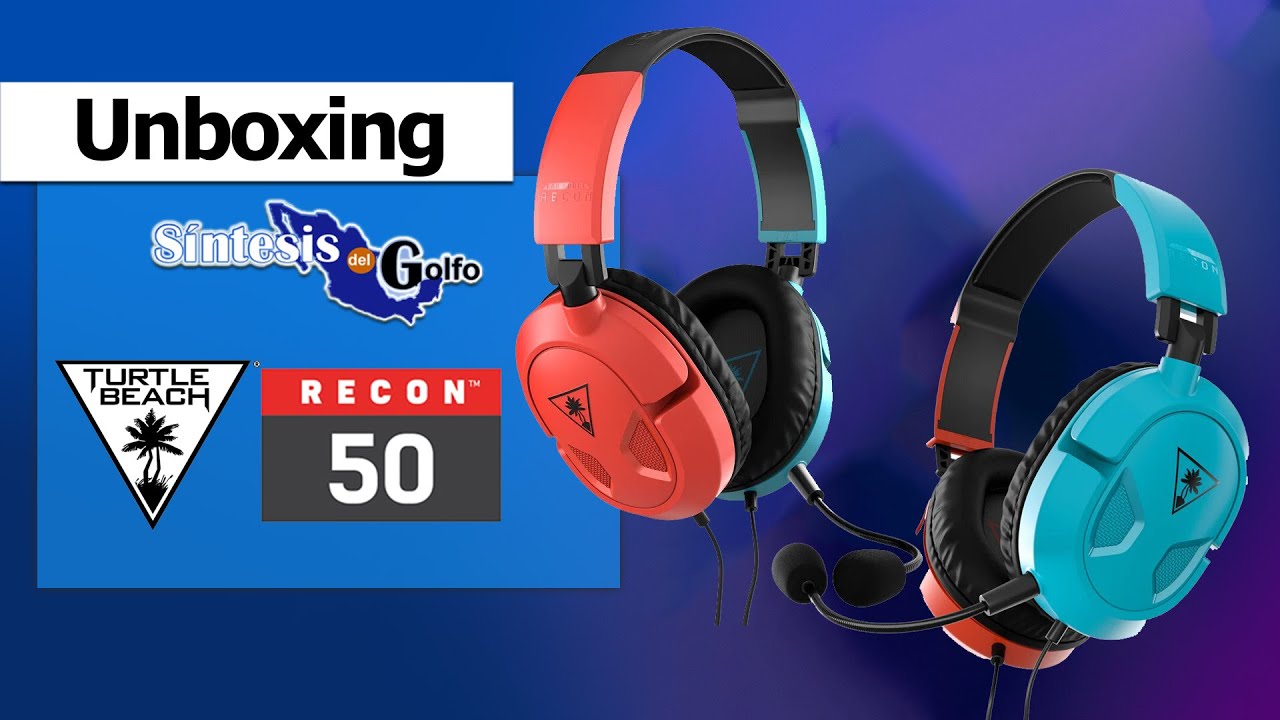 Recon Gaming Unboxing Beach 50 - - YouTube headset Red/Blue Turtle