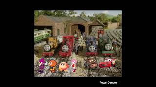 Narrow Gauge Engines meets McQueen Mater Waddle Dee Bobby Amy Rose Espino