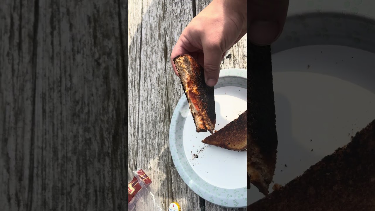 Pie iron pizzas are the best camping food! 