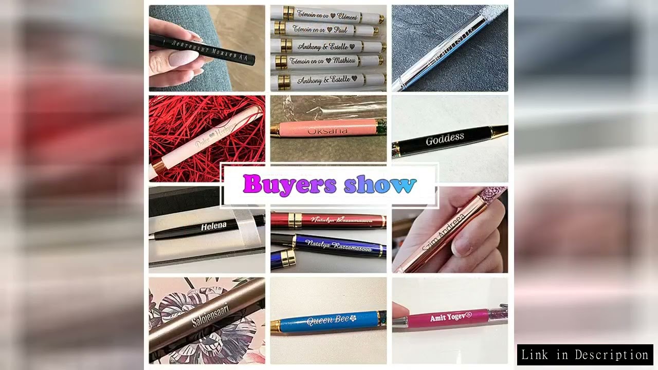 50pcs Advertising Pen Custom Logo Metal Business Signature Ballpoint Pen Gel Pen Lettering Engraved